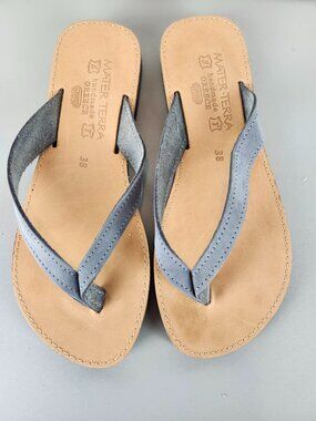 Mater Terra Handmade in Greece Leather Sandals Size EU38 (US7.5)